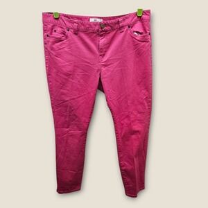 Vineyard Vines‎ Womens Pink Cotton Blend Ankle Jeans Size 14